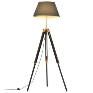 vidaXL fekete-aranysz&iacute;nű h&aacute;roml&aacute;b&uacute; t&ouml;m&ouml;r t&iacute;kfa &aacute;ll&oacute;l&aacute;mpa 141 cm