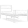 vidaXL feh&eacute;r f&eacute;m &aacute;gykeret fej- &eacute;s l&aacute;bt&aacute;ml&aacute;val 107 x 203 cm