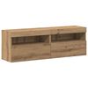 vidaXL TV szekr&eacute;ny garnit&uacute;ra 6 pcs k&eacute;zműves t&ouml;lgy Faanyag