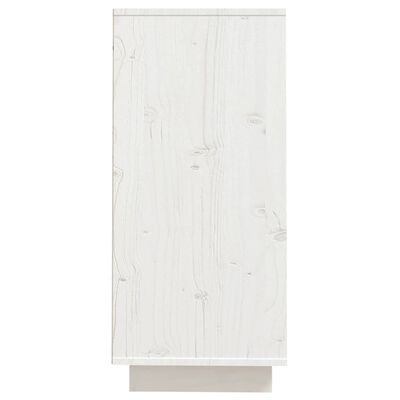 vidaXL fehér tömör fenyőfa tálalószekrény 60 x 34 x 75 cm