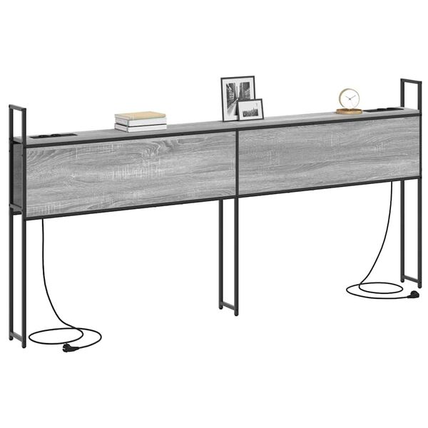 vidaXL T&aacute;rol&oacute;s Fejt&aacute;mla T&ouml;ltő &Aacute;llom&aacute;ssal Sz&uuml;rke sonoma Faanyag