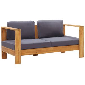vidaXL sz&uuml;rke t&ouml;m&ouml;r ak&aacute;cfa kerti kanap&eacute;pad p&aacute;rn&aacute;kkal 140 cm