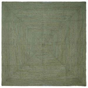 vidaXL Ter&uuml;leti szőnyeg Olajz&ouml;ld 240 x 240 cm Juta