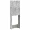 vidaXL WC Szekr&eacute;ny ALKMAAR Betonsz&uuml;rke 66 x 25,5 x 190 cm Szerelt Fa