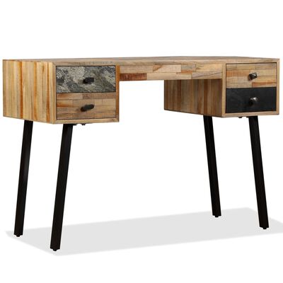 vidaXL tömör újrahasznosított fa íróasztal 110 x 50 x 76 cm