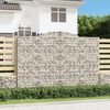 vidaXL 5 db íves horganyzott vas gabion kosár 300x30x200/220 cm