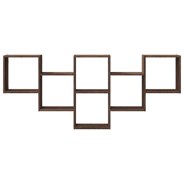 vidaXL barna t&ouml;lgy sz&iacute;nű szerelt fa fali polc 159 x 18 x 66 cm