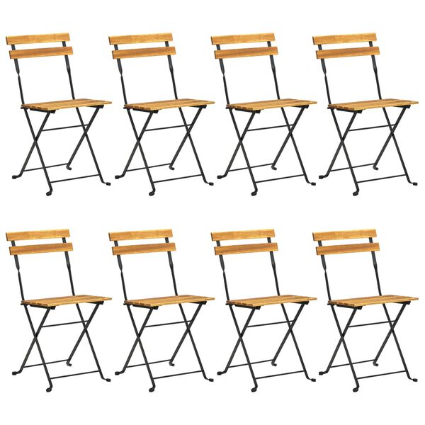 vidaXL 9 r&eacute;szes &ouml;sszecsukhat&oacute; k&uuml;lt&eacute;ri t&ouml;m&ouml;r ak&aacute;cfa &eacute;tkezőszett