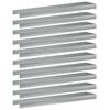 vidaXL Kerti takar&oacute;profil 10 db 100 x 20 x 5 cm Horganyzott Ac&eacute;l Ez&uuml;st