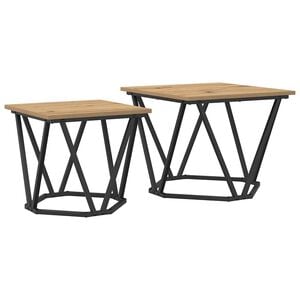vidaXL Kisasztal k&eacute;szlet 2 pcs Artisan t&ouml;lgy 50 x 50 x 40 cm
