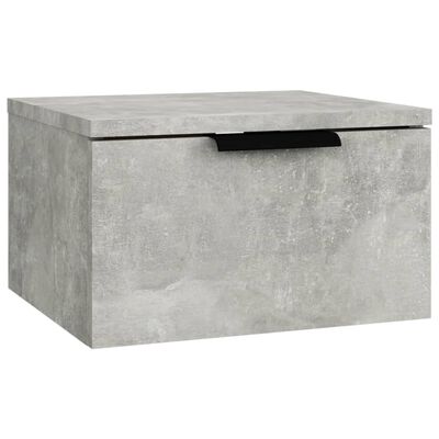 vidaXL betonszürke falra szerelhető éjjeliszekrény 34x30x20 cm