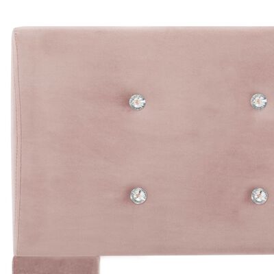 vidaXL rózsaszín bársonyágy memóriahabos matraccal 120 x 200 cm