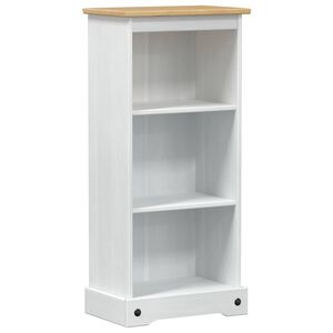 vidaXL K&ouml;nyvszekr&eacute;ny Feh&eacute;r 46 x 29 x 100 cm T&ouml;m&ouml;r fenyőfa