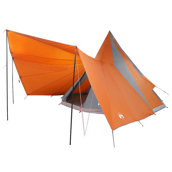 vidaXL Családi Tipi sátor tetővel Szürke és narancs 510 x 690 x 330 cm