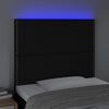 vidaXL fekete szövet LED-es fejtámla 80x5x118/128 cm