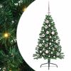 vidaXL Mesters&eacute;ges, előre vil&aacute;g&iacute;tott kar&aacute;csonyi fa Z&ouml;ld 120 cm PVC