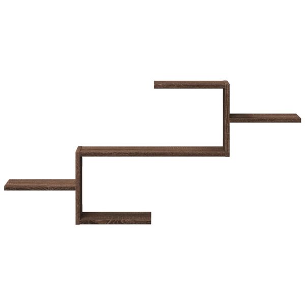 vidaXL barna tölgy színű szerelt fa fali polc 104 x 15 x 49 cm