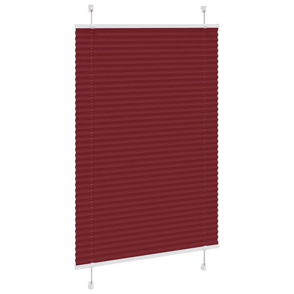 vidaXL plisz&iacute;rozott redőny Bordeaux piros 95x100 cm sz&ouml;vetsz&eacute;less&eacute;g