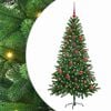vidaXL Kar&aacute;csonyfa 150 LED-del &aacute;llv&aacute;nnyal Z&ouml;ld 150 cm PE