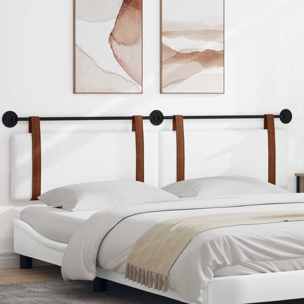 vidaXL Fali Fejt&aacute;mla Falra szerelhető Feh&eacute;r 210 x 55 x 5 cm Antik PU