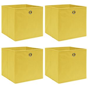 vidaXL 4 db s&aacute;rga sz&ouml;vet t&aacute;rol&oacute;doboz 32 x 32 x 32 cm