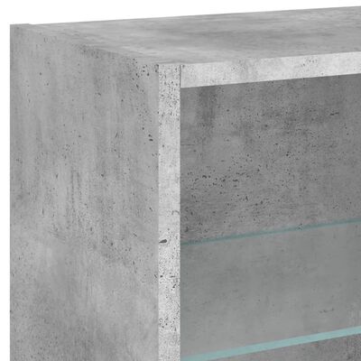 vidaXL 6 darabos betonszürke fali TV-szekrény szett LED-del