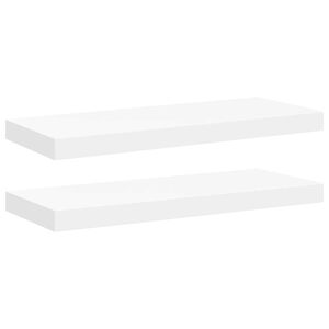 vidaXL 2 db feh&eacute;r MDF fali polc 60 x 23,5 x 3,8 cm