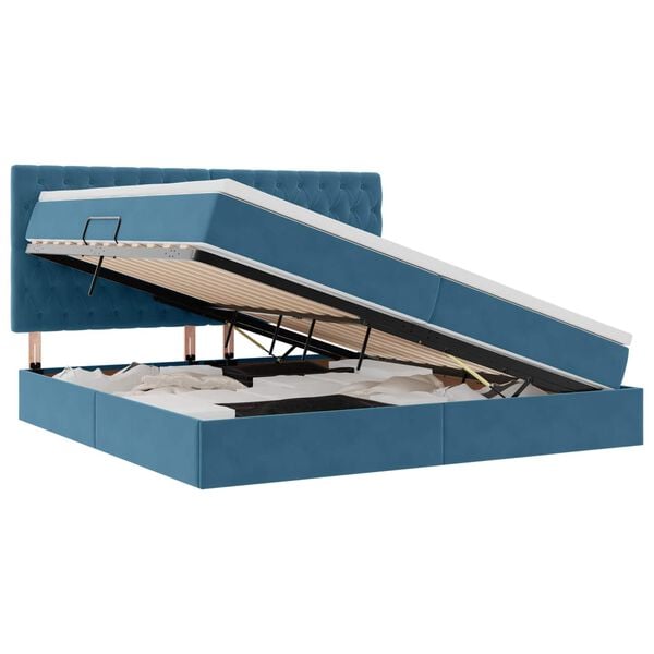 vidaXL &Aacute;gy t&aacute;rol&oacute;val &eacute;s LED l&aacute;mp&aacute;val S&ouml;t&eacute;t k&eacute;k 200 x 200 cm B&aacute;rsony