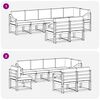 vidaXL K&uuml;lt&eacute;ri kanap&eacute; szett 8 pcs Term&eacute;szetes &eacute;s Vil&aacute;gossz&uuml;rke