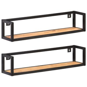 vidaXL 2 db t&ouml;m&ouml;r ak&aacute;cfa fali polc 80 cm
