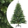 vidaXL Műanyag Hajtogat&oacute;s Kar&aacute;csonyfa Z&ouml;ld 120 cm PVC, PE &eacute;s ac&eacute;l