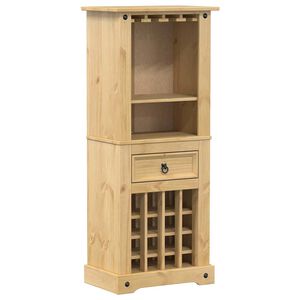vidaXL Corona t&ouml;m&ouml;r fenyőfa bortart&oacute; 56x35x134,5 cm