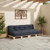 vidaXL Pallet Sofa P&aacute;rna 2 pcs Antracitsz&uuml;rke 120 x 80 x 38 cm Sz&ouml;vet