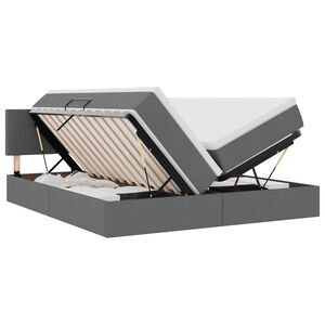 vidaXL T&aacute;rol&oacute;s &Aacute;gy matracmal t&aacute;rol&oacute;val S&ouml;t&eacute;tsz&uuml;rke 180 x 200 cm Műbőr