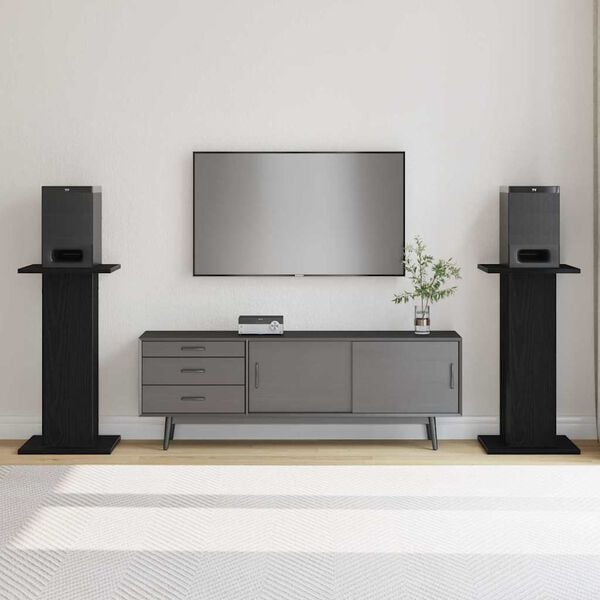 vidaXL Hangszóró állványok 2 pcs Fekete tölgy 30 x 30 x 60 cm Faanyag