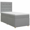 vidaXL Boxspring &aacute;gy matraccal Vil&aacute;gossz&uuml;rke Egyszem&eacute;lyes Sz&ouml;vet