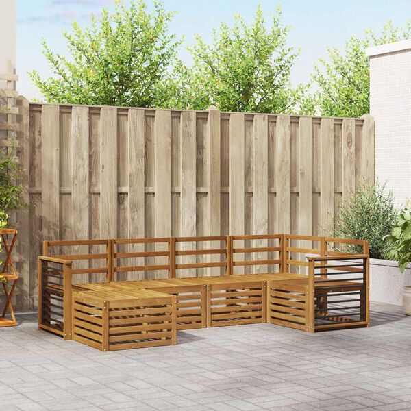 vidaXL &Uuml;lőgarnit&uacute;r&aacute;k 6 pcs Term&eacute;szetes T&ouml;m&ouml;r Ak&aacute;cfa