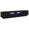 vidaXL TV szekr&eacute;ny garnit&uacute;ra 2 pcs Fekete 200 x 35 x 40 cm Faanyag