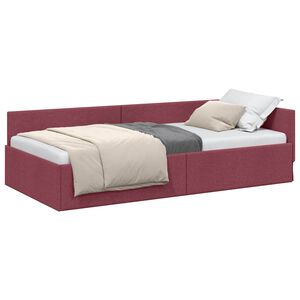 vidaXL Sarok&aacute;gy keret fejt&aacute;ml&aacute;val Bord&oacute; 90 cm x 200 cm sz&ouml;vet