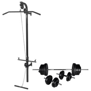 vidaXL falra szerelhető edzőtorony s&uacute;lyz&oacute;k&eacute;szlettel 60,5 kg