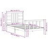 vidaXL t&ouml;m&ouml;r fenyőfa &aacute;gy matrac n&eacute;lk&uuml;l 100 x 200 cm