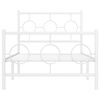 vidaXL feh&eacute;r f&eacute;m &aacute;gykeret fej- &eacute;s l&aacute;bt&aacute;ml&aacute;val 90 x 190 cm