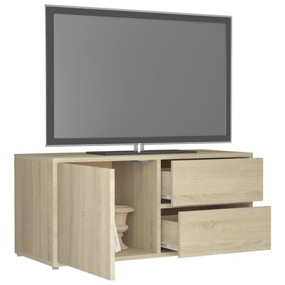 vidaXL sonomatölgy színű forgácslap TV-szekrény 80 x 34 x 36 cm