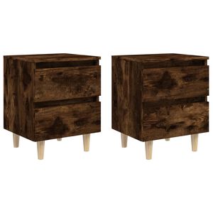 vidaXL 2 db f&uuml;st&ouml;s t&ouml;lgy sz&iacute;nű &eacute;jjeliszekr&eacute;ny fal&aacute;bakkal 40x35x50 cm