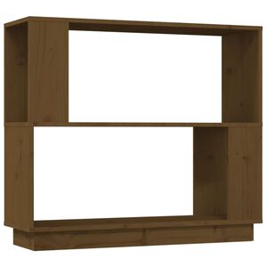vidaXL m&eacute;zbarna t&ouml;m&ouml;r fenyőfa k&ouml;nyvszekr&eacute;ny/t&eacute;relv&aacute;laszt&oacute; 80x25x70 cm