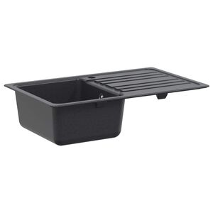 vidaXL Konyhai mosogat&oacute; csepegtetővel Gr&aacute;nit 76,5 cm x 46 cm x 28 cm