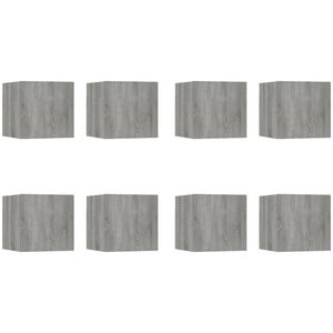 vidaXL 8 db sz&uuml;rke sonoma sz&iacute;nű fali TV-szekr&eacute;ny 30,5 x 30 x 30 cm