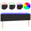 vidaXL fekete műbőr LED-es fejt&aacute;mla 200 x 5 x 78/88 cm