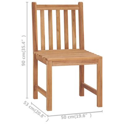 vidaXL 4 db tömör tíkfa kerti szék párnákkal