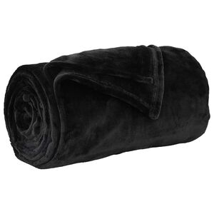 vidaXL Pl&eacute;d Fekete 240 x 270 cm 1.69 kg Gyapj&uacute;